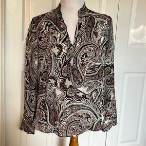 WHBM Blouse, long sleeve, sz 12P